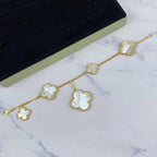 [MIRA]MAGIC CLOVER MOP GOLD BRACELET 5 MOTIFS