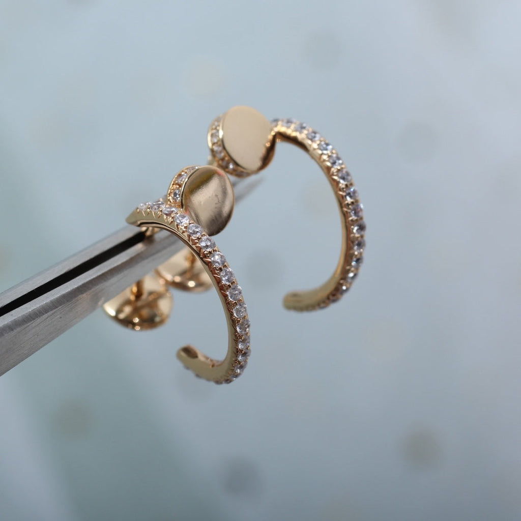 [MIRA]JUSTE EARRINGS 12.75MM PINK GOLD DIAMOND