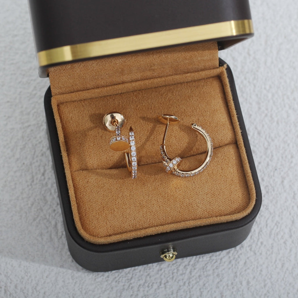 [MIRA]JUSTE EARRINGS 12.75MM PINK GOLD DIAMOND