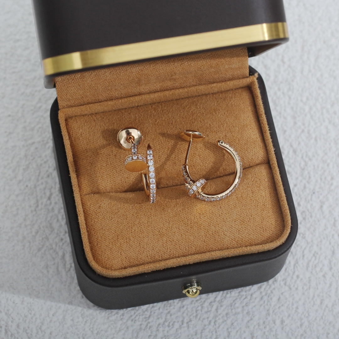 [MIRA]JUSTE EARRINGS 12.75MM PINK GOLD DIAMOND