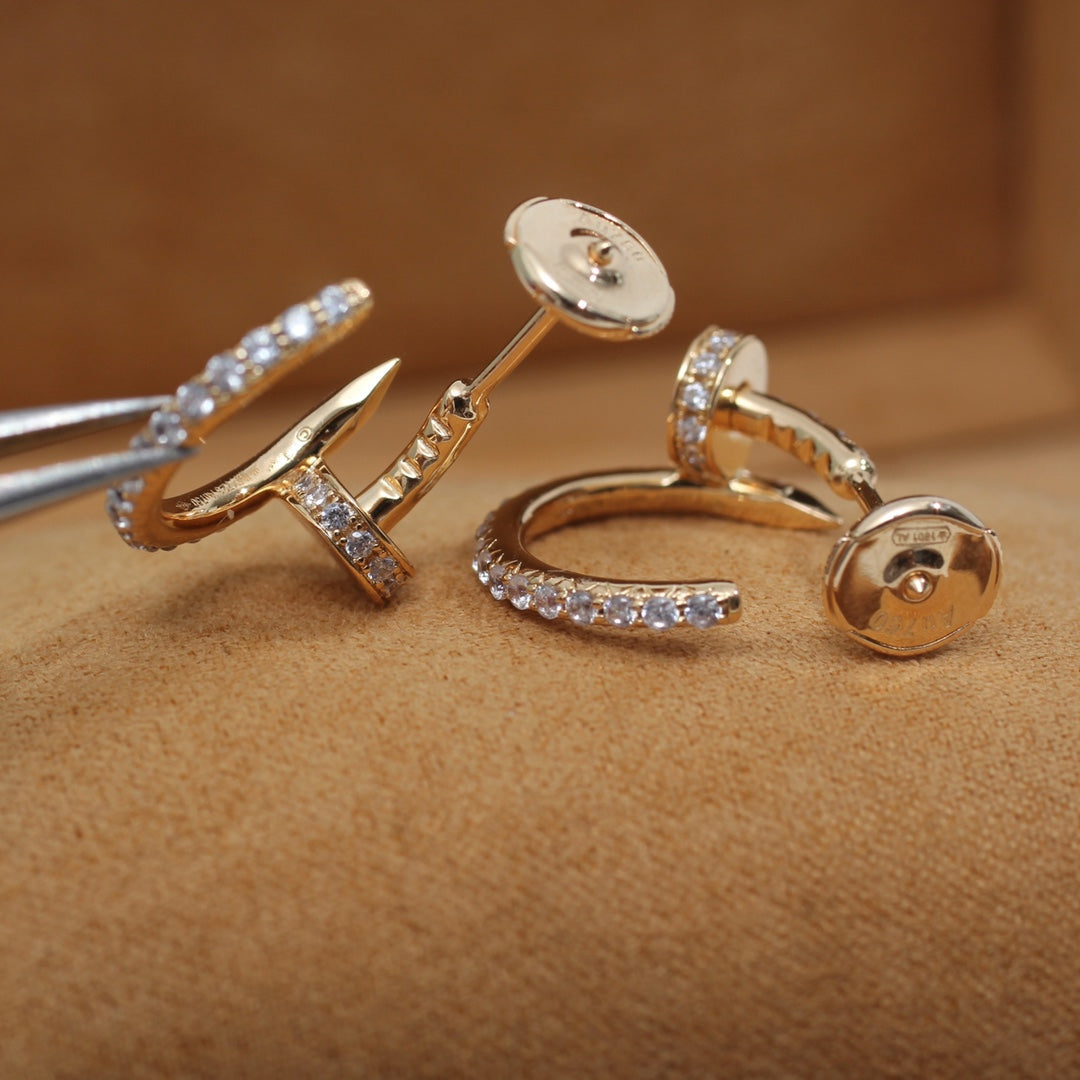 [MIRA]JUSTE EARRINGS 12.75MM PINK GOLD DIAMOND