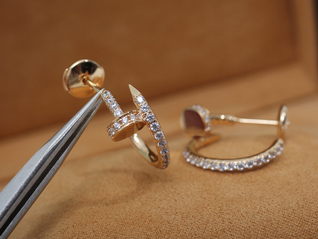 [MIRA]JUSTE EARRINGS 12.75MM PINK GOLD DIAMOND