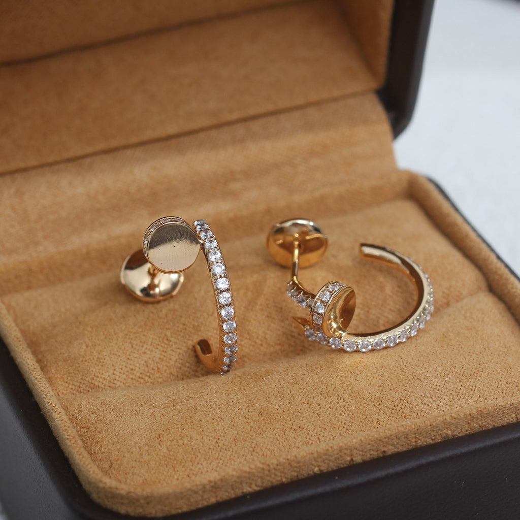 [MIRA]JUSTE EARRINGS 12.75MM PINK GOLD DIAMOND