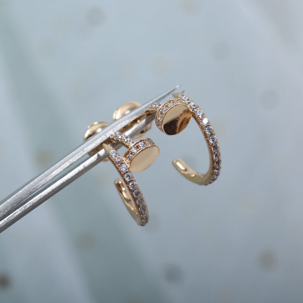 [MIRA]JUSTE EARRINGS 12.75MM PINK GOLD DIAMOND