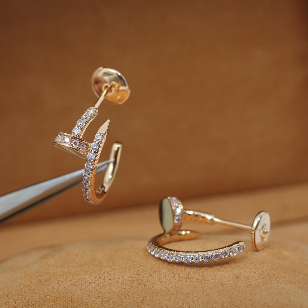 [MIRA]JUSTE EARRINGS 12.75MM PINK GOLD DIAMOND