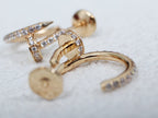 [MIRA]JUSTE EARRINGS 12.75MM PINK GOLD DIAMOND