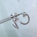 [MIRA]JUSTE EARRINGS 12.75MM SILVER DIAMOND