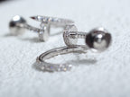 [MIRA]JUSTE EARRINGS 12.75MM SILVER DIAMOND