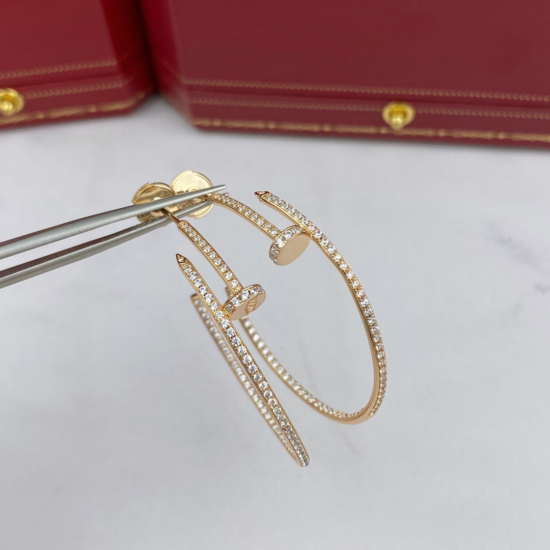 [MIRA]JUSTE EARRINGS FULL DIAMONDS 1.8MM