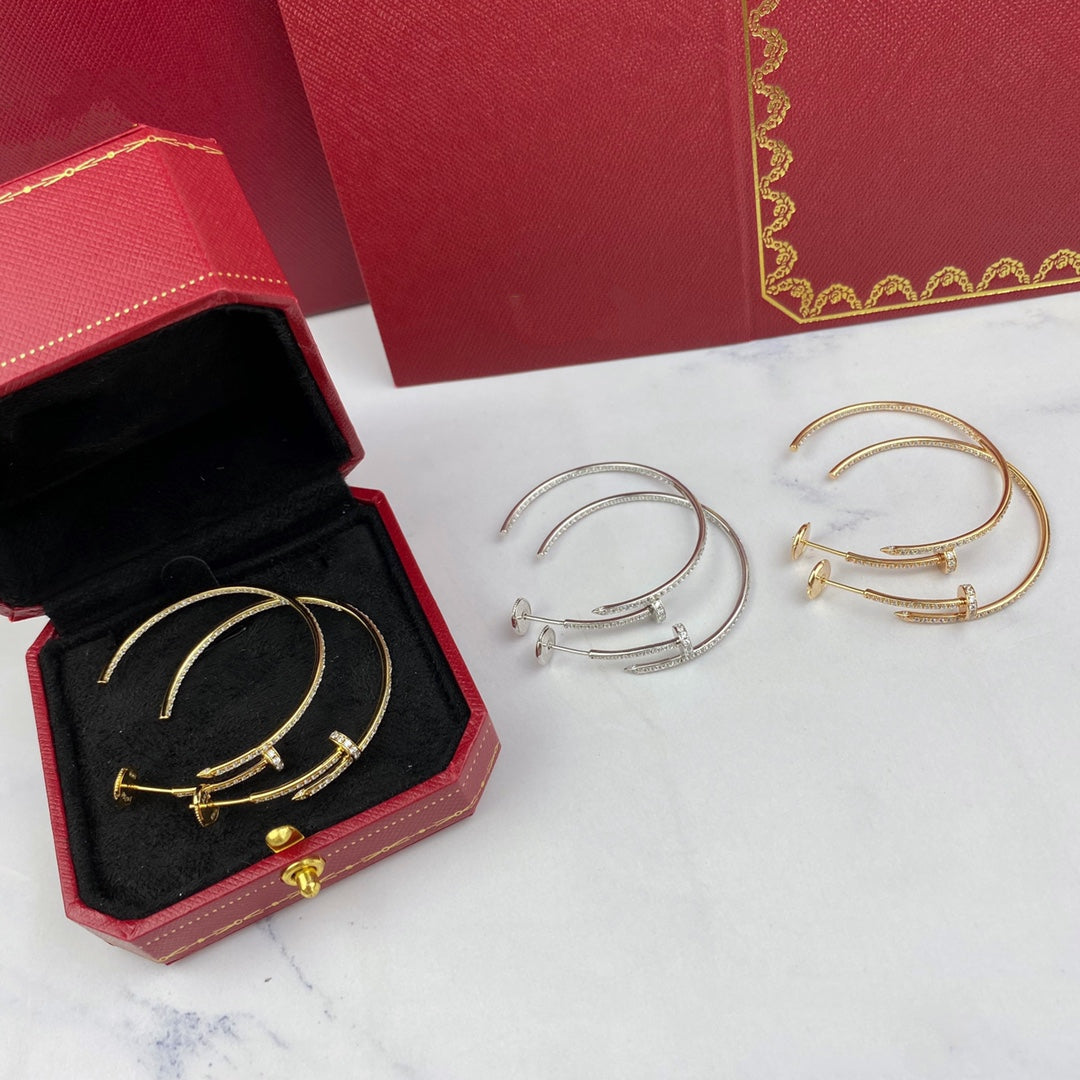 [MIRA]JUSTE EARRINGS FULL DIAMONDS 1.8MM