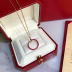 [MIRA]JUSTE NECKLACE GOLD RED DIAMONDS
