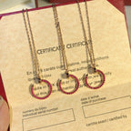 [MIRA]JUSTE NECKLACE GOLD RED DIAMONDS
