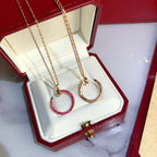 [MIRA]JUSTE NECKLACE GOLD RED DIAMONDS