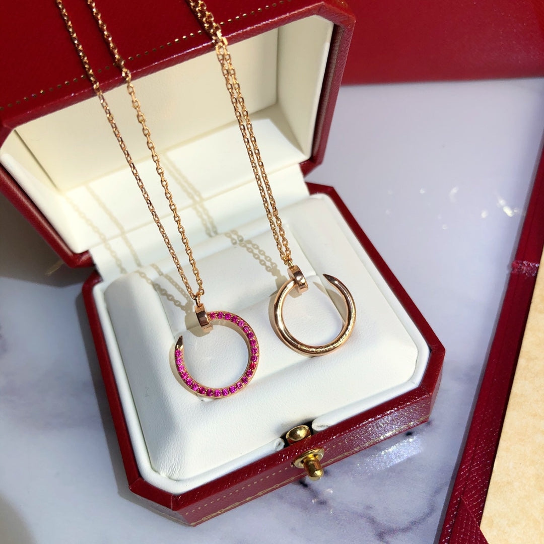 [MIRA]JUSTE NECKLACE GOLD RED DIAMONDS