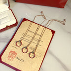 [MIRA]JUSTE NECKLACE GOLD RED DIAMONDS