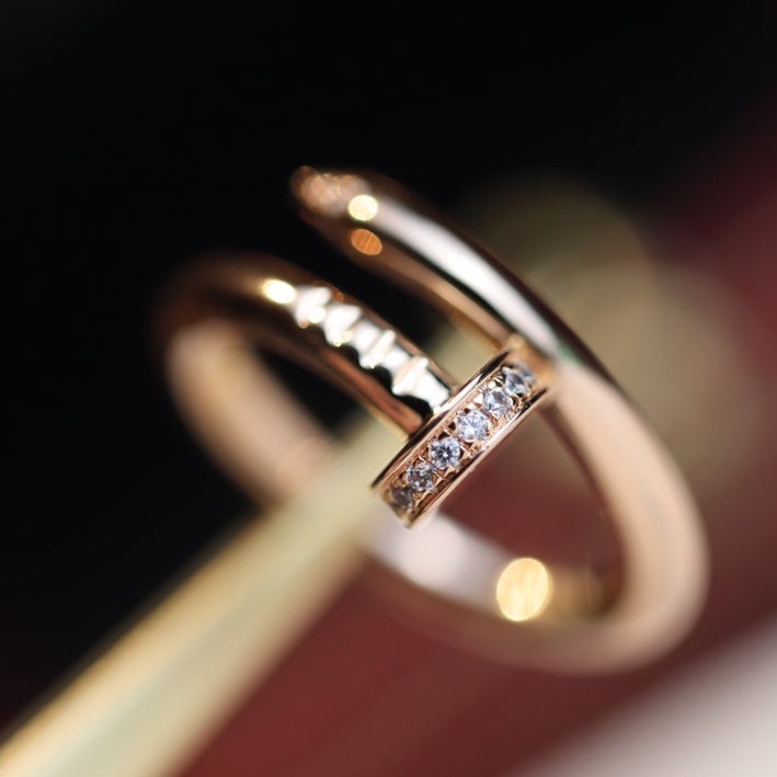 [MIRA]JUSTE RING 2.65MM PINK GOLD DIAMOND