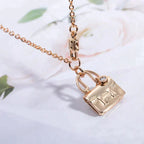 [MIRA]AMULETTE PEDANT ROSE GOLD NECKLACE