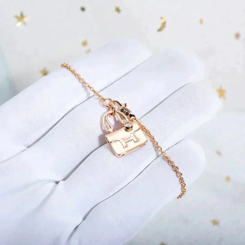 [MIRA]AMULETTE PEDANT ROSE GOLD NECKLACE