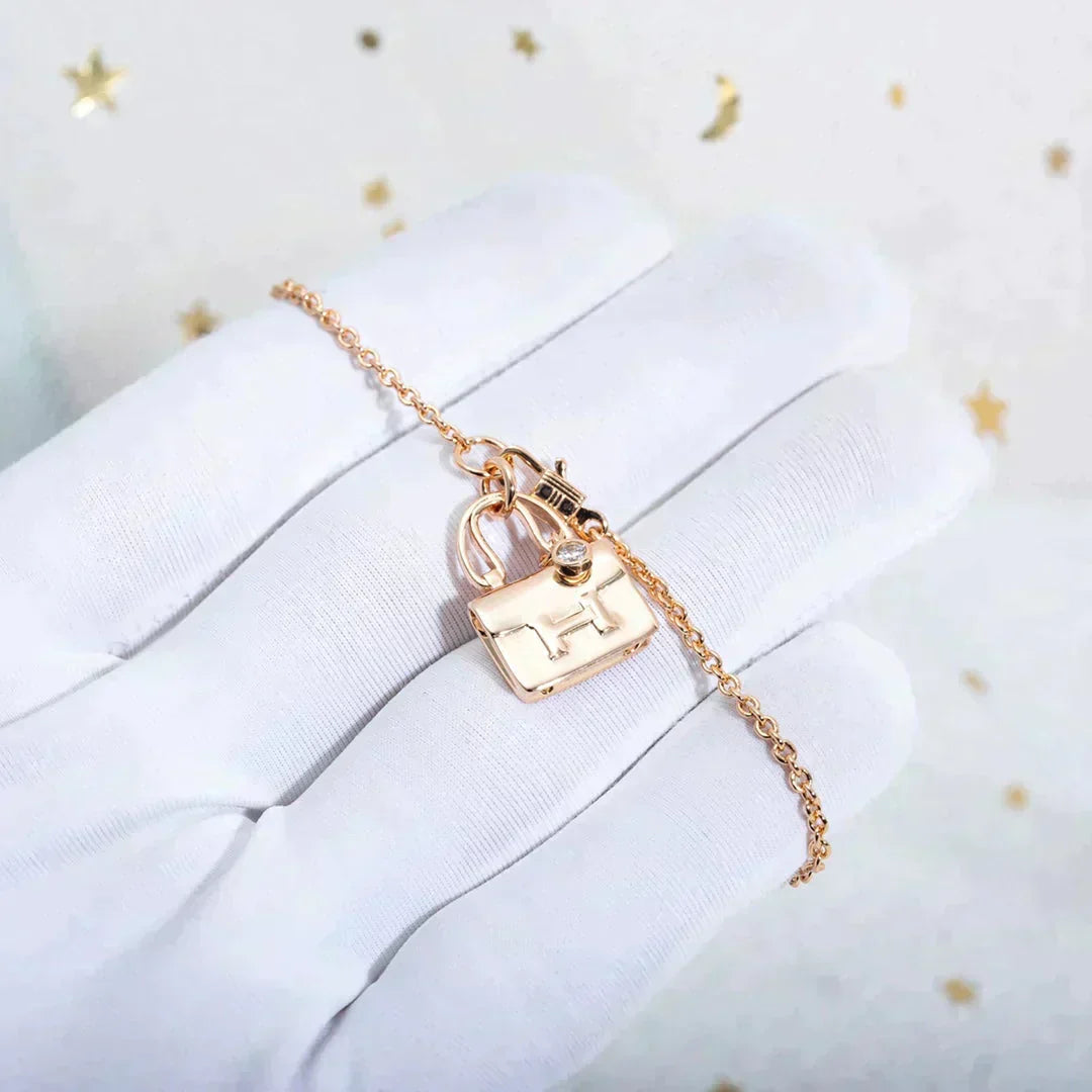 [MIRA]AMULETTE PEDANT ROSE GOLD NECKLACE