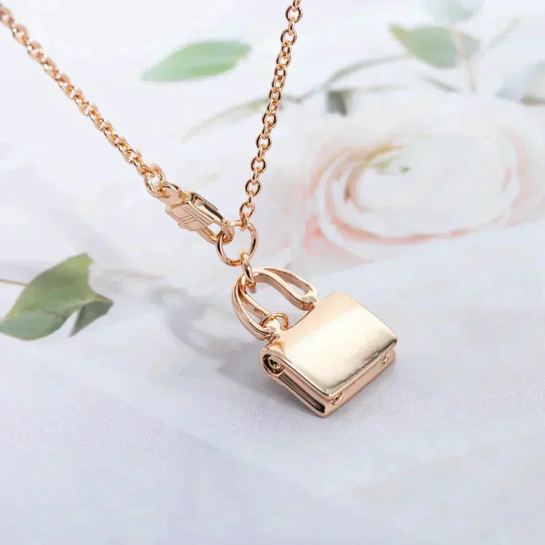 [MIRA]AMULETTE PEDANT ROSE GOLD NECKLACE