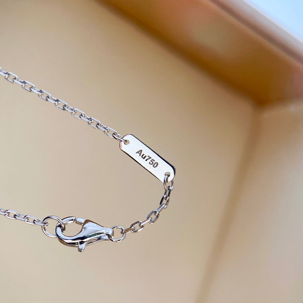 [MIRA]CLOVER DIAMOND NECKLACE SILVER
