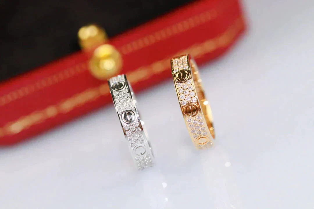 [MIRA]LOVE RING 3.6MM DIAMOND PAVED