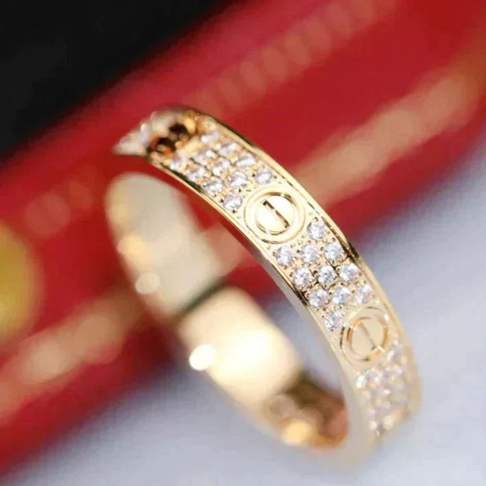 [MIRA]LOVE RING 3.6MM DIAMOND PAVED