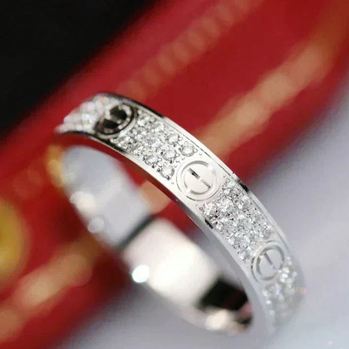 [MIRA]LOVE RING 3.6MM DIAMOND PAVED