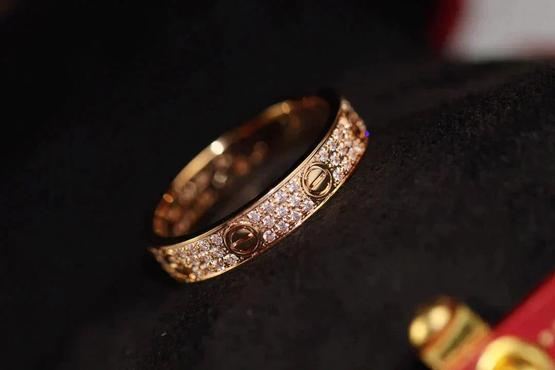[MIRA]LOVE RING 3.6MM DIAMOND PAVED