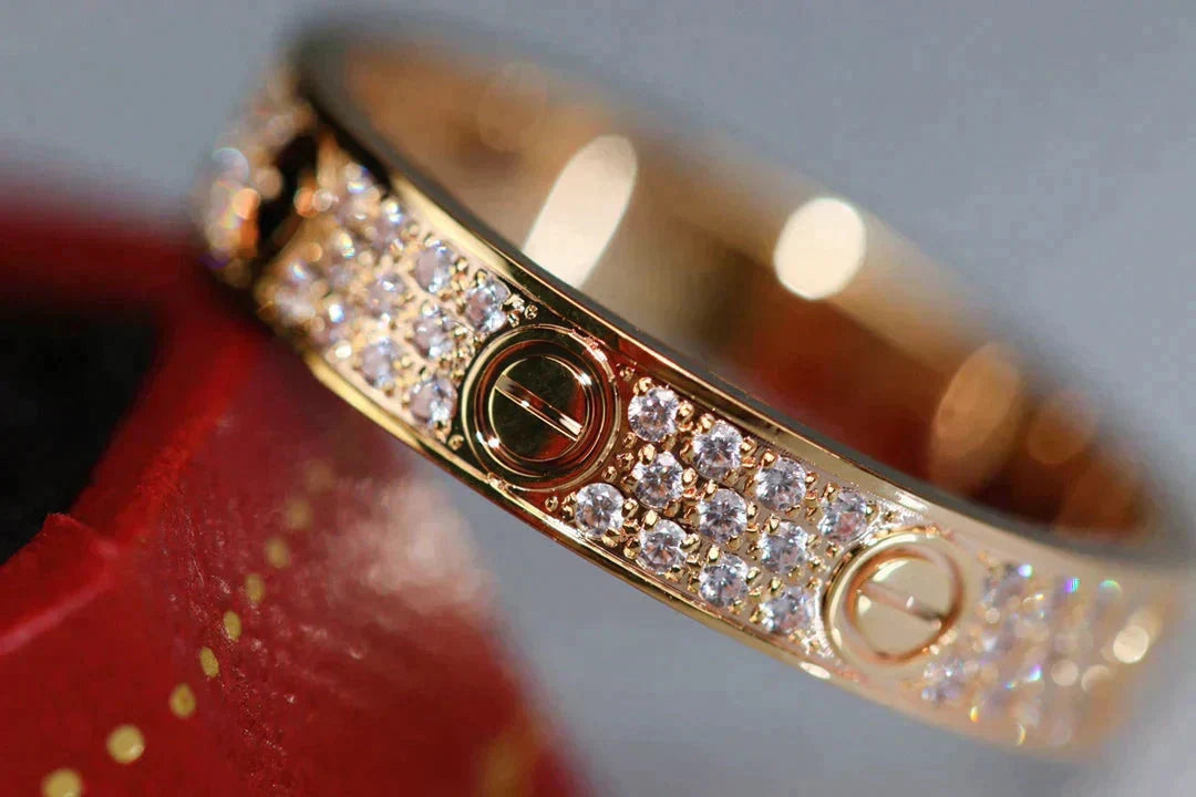 [MIRA]LOVE RING 3.6MM DIAMOND PAVED
