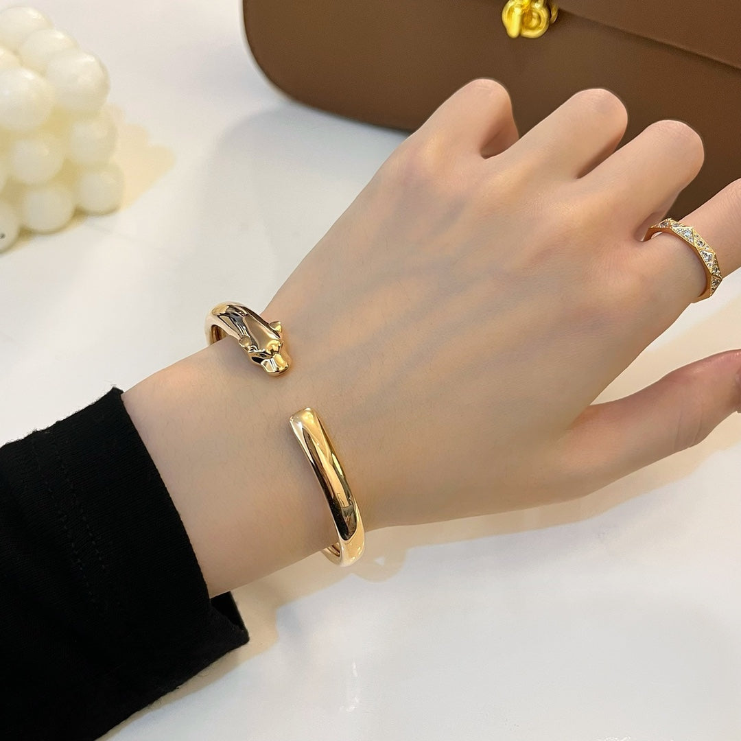 [MIRA]PANTHERE GOLD OPEN BRACELET