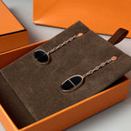 [MIRA]CHAINE VERSO BLACK CERAMIC EARRINGS