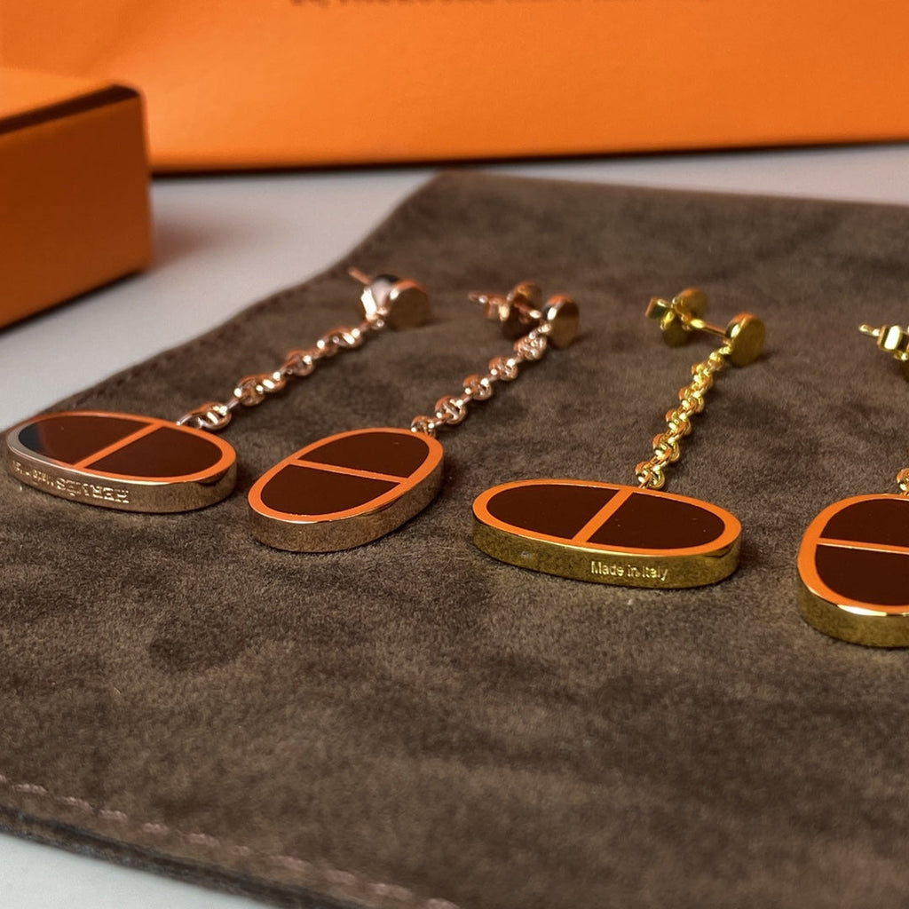 [MIRA]CHAINE VERSO BLACK CERAMIC EARRINGS