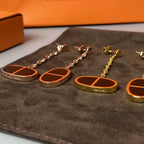 [MIRA]CHAINE VERSO BLACK CERAMIC EARRINGS