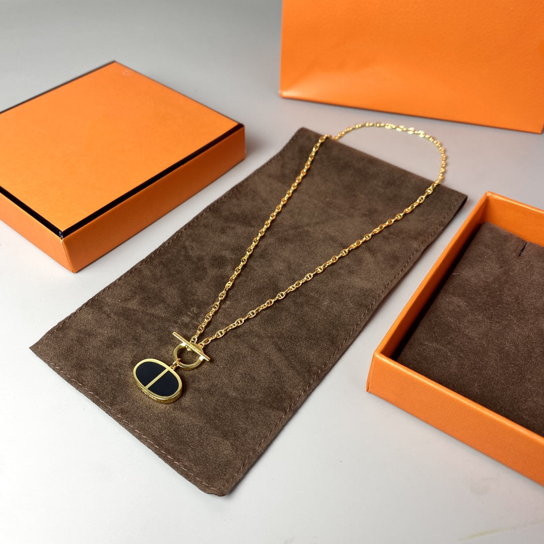 [MIRA]CHAINE VERSO BLACK CERAMIC NECKLACE