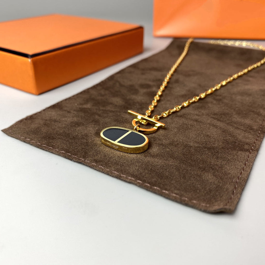 [MIRA]CHAINE VERSO BLACK CERAMIC NECKLACE