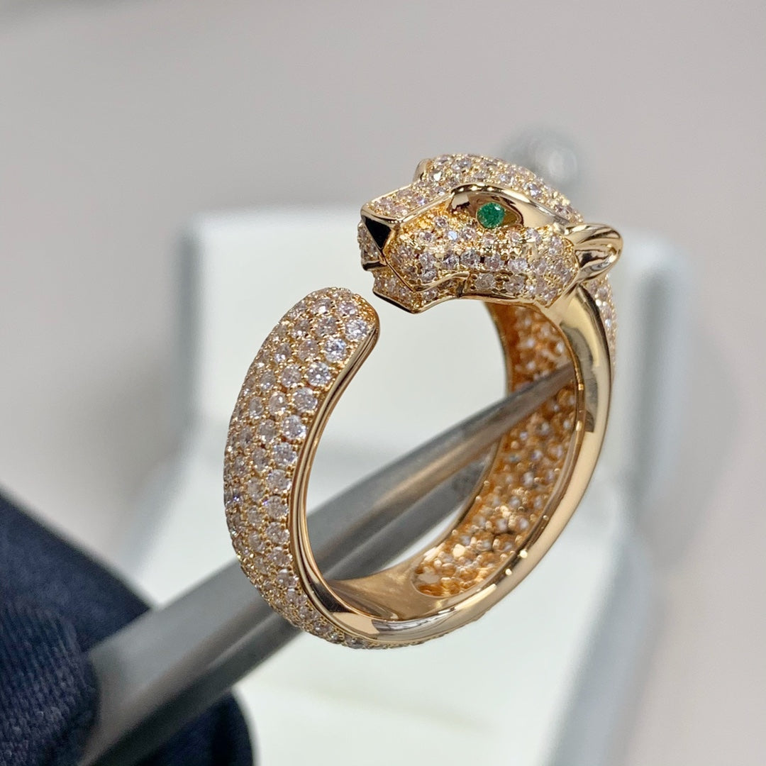 [MIRA]PANTHERE PINK GOLD DIAMOND RING