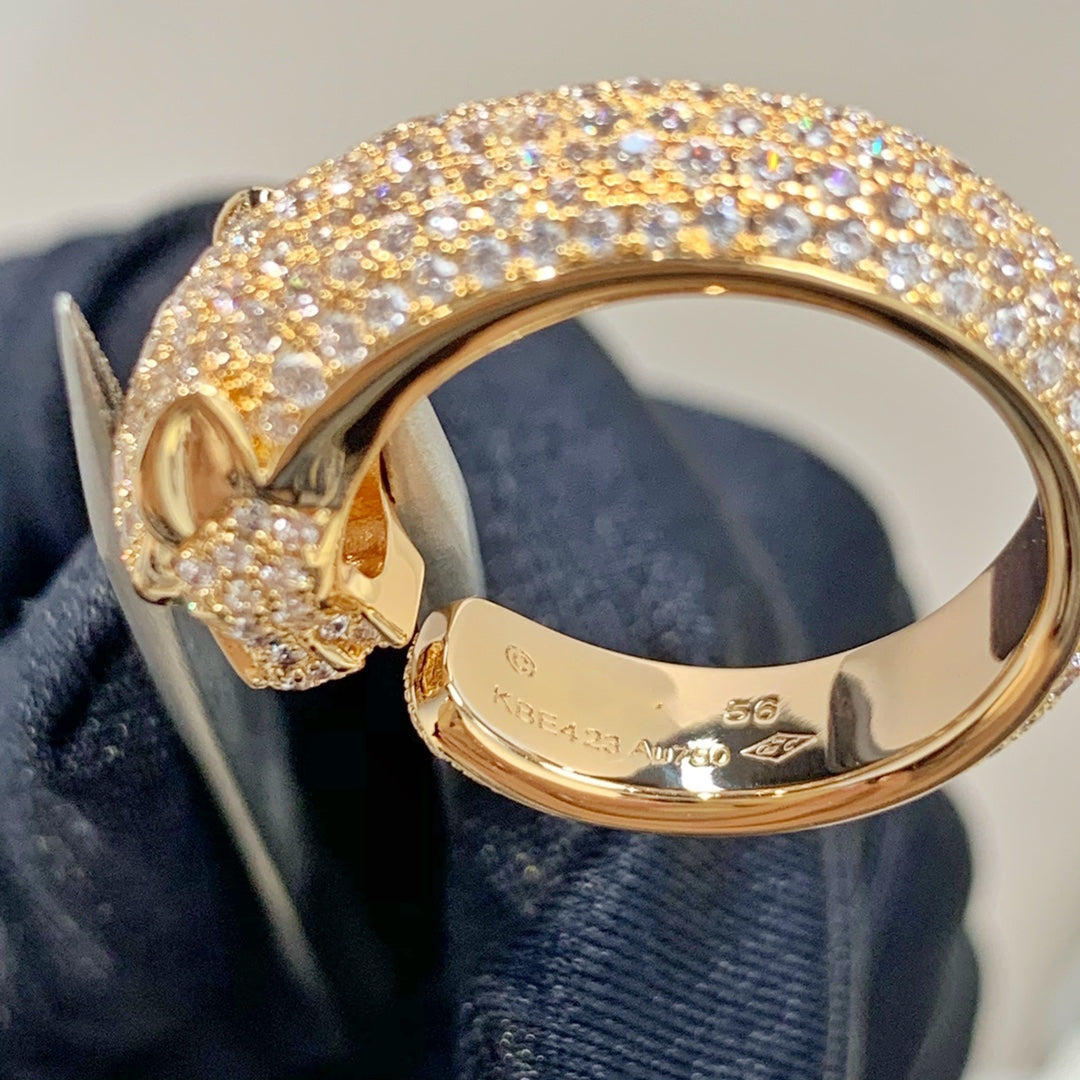 [MIRA]PANTHERE PINK GOLD DIAMOND RING