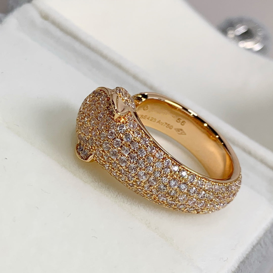 [MIRA]PANTHERE PINK GOLD DIAMOND RING