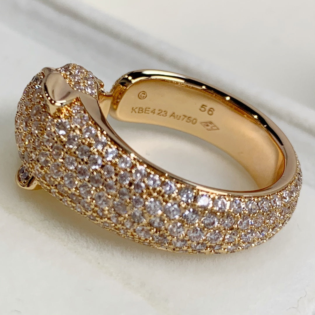 [MIRA]PANTHERE PINK GOLD DIAMOND RING