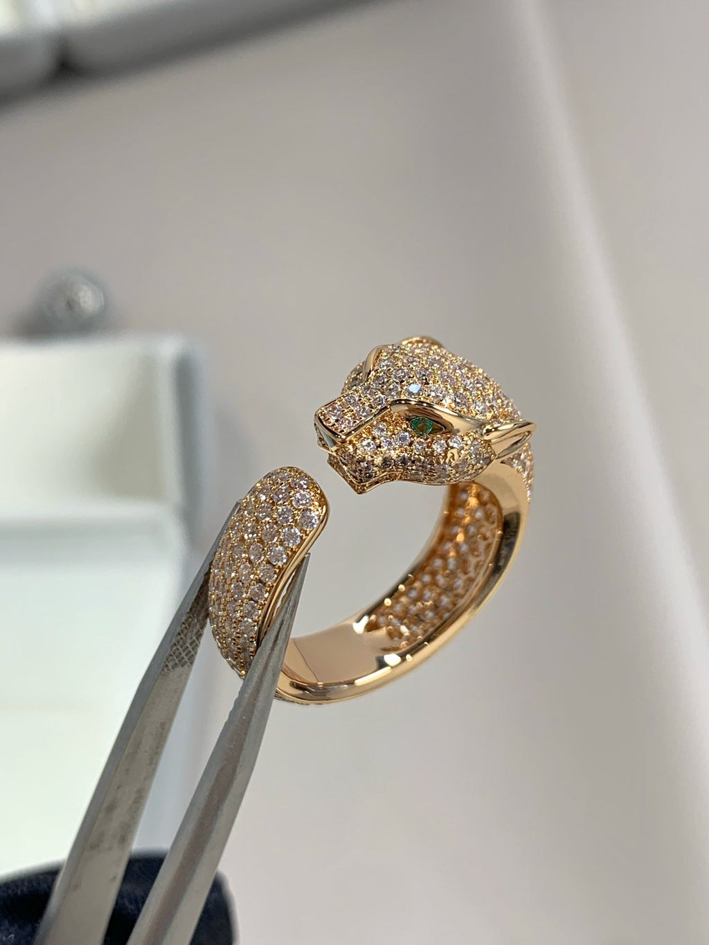 [MIRA]PANTHERE PINK GOLD DIAMOND RING