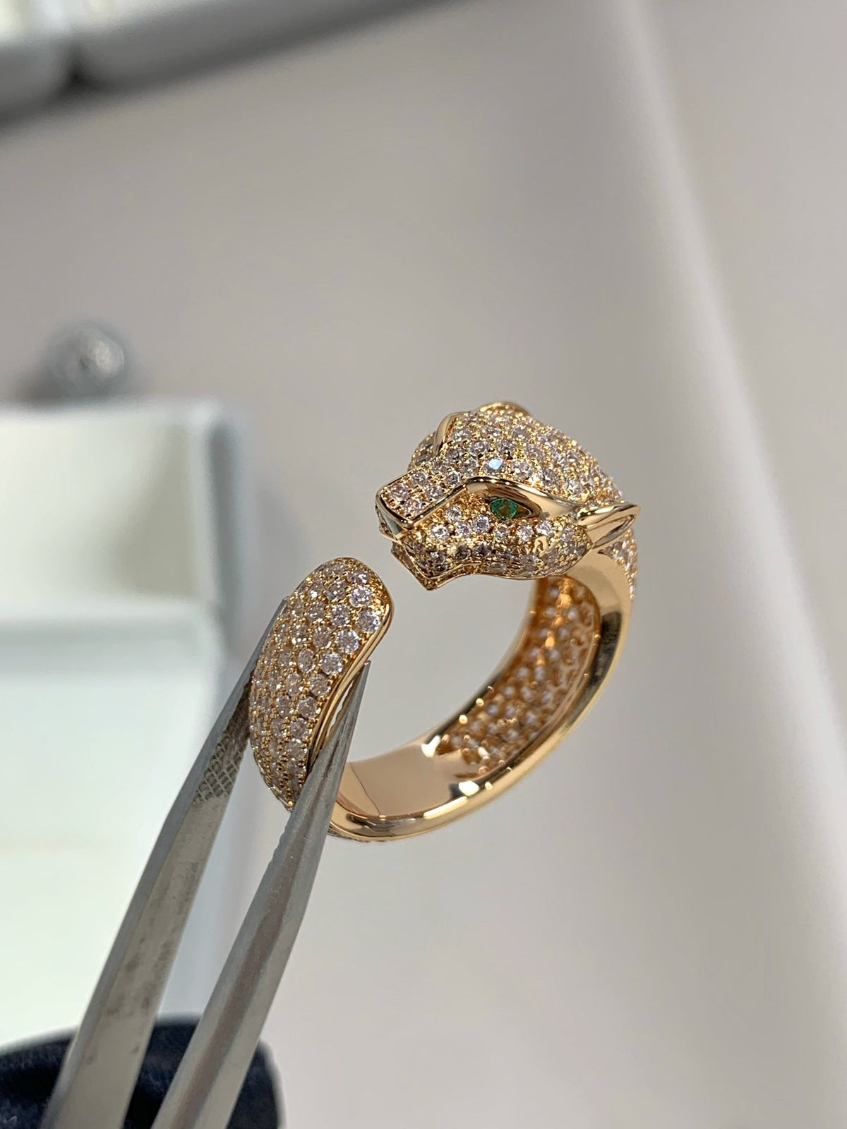 [MIRA]PANTHERE PINK GOLD DIAMOND RING