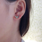 [MIRA]BUTTERFLY DARK MOP  EARRINGS