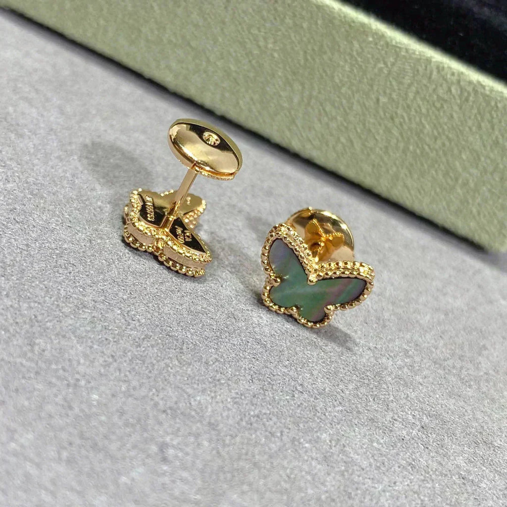 [MIRA]BUTTERFLY DARK MOP  EARRINGS