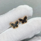 [MIRA]BUTTERFLY DARK MOP  EARRINGS