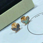 [MIRA]BUTTERFLY DARK MOP  EARRINGS