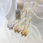 [MIRA]FLOWER DIAMOND NECKLACE