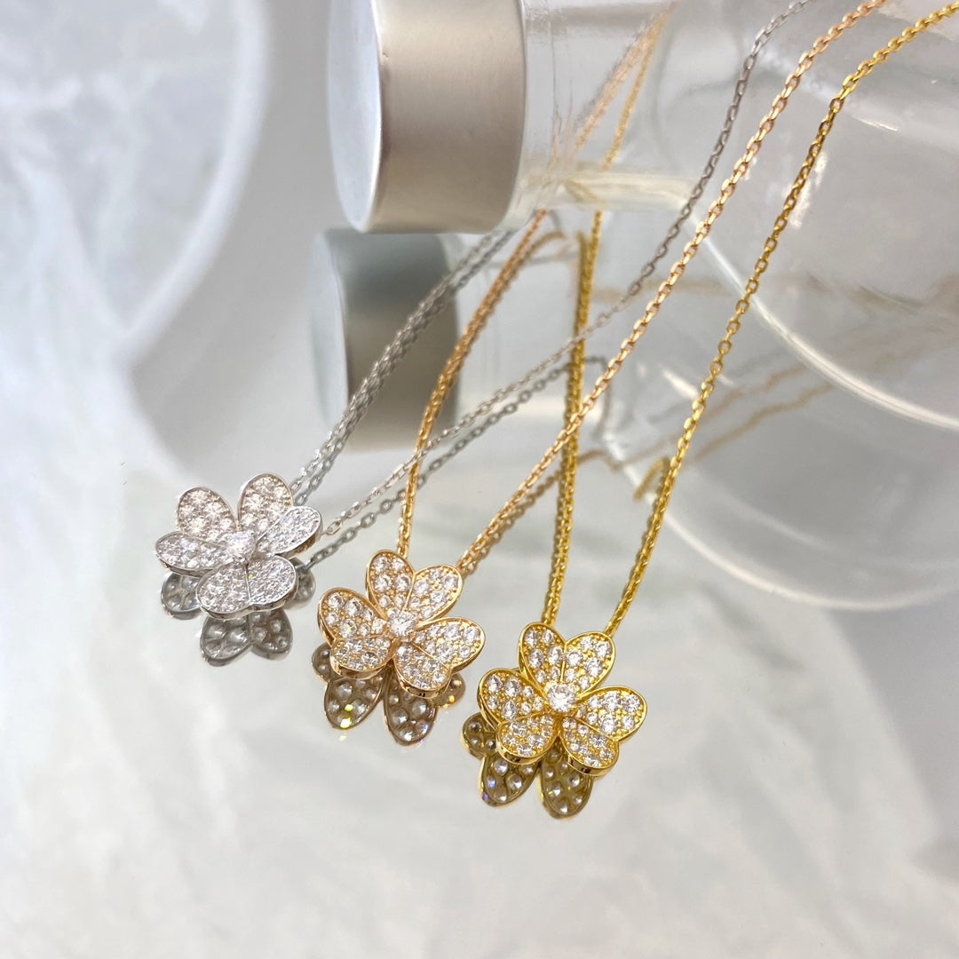 [MIRA]FLOWER DIAMOND NECKLACE