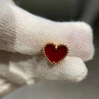 [MIRA]HEART CARNELIAN STUD EARRINGS