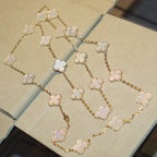 [MIRA]CLOVER 20 MOTIFS WHITE MOP NECKLACE